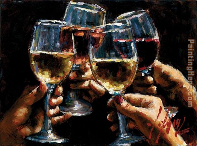 Fabian Perez Red White and Rose III